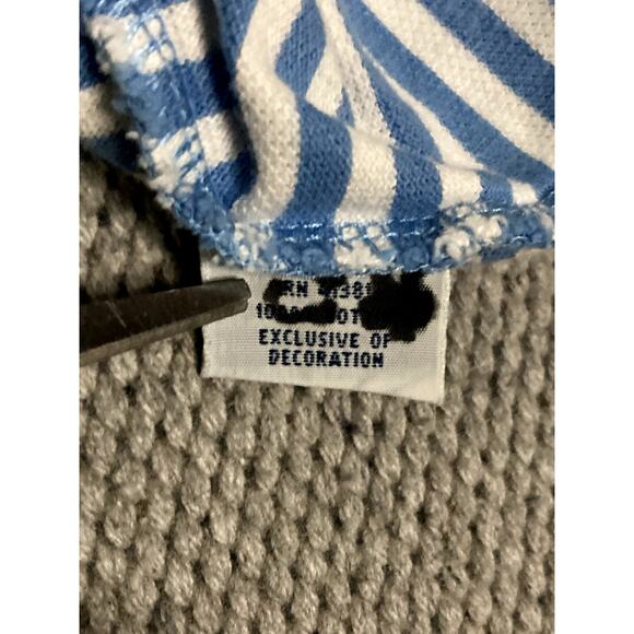 Polo Ralph Lauren Knit Polo Shirt Mens XXL Blue Striped Jersey Knit Casual Pony - Picture 6 of 11